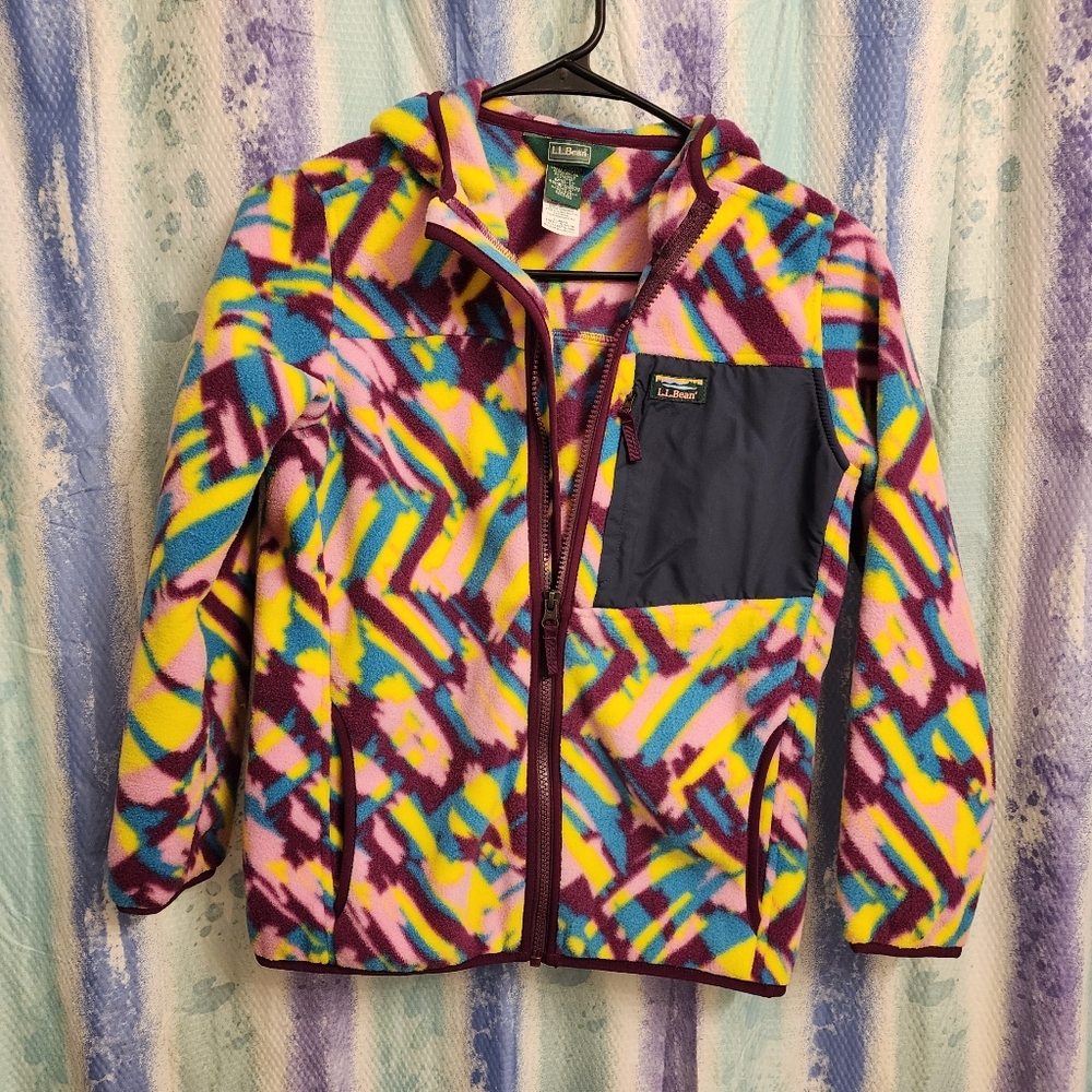 L.L. Bean Kids' Retro Mountain Classic Fleece Jacket, Size M (10-12)